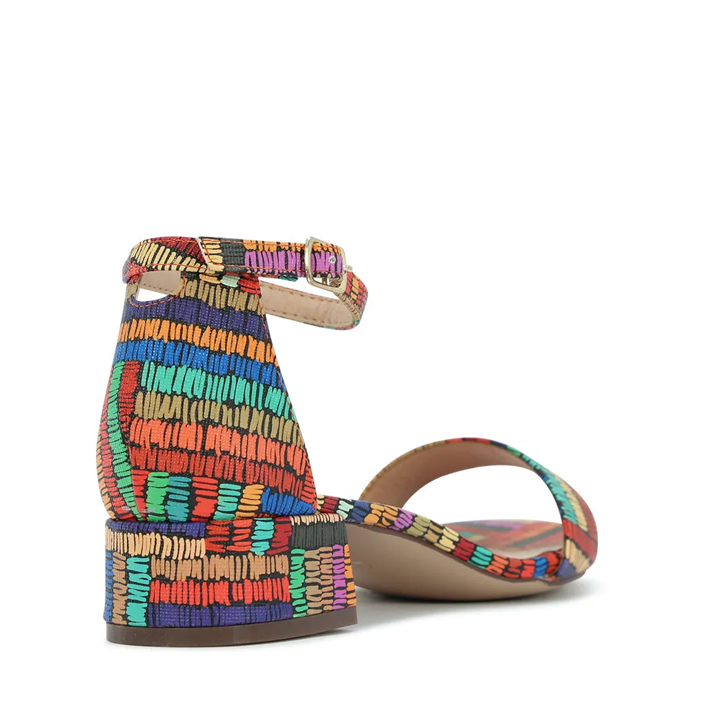 ZAYBE PRINTED HEEL SANDALS