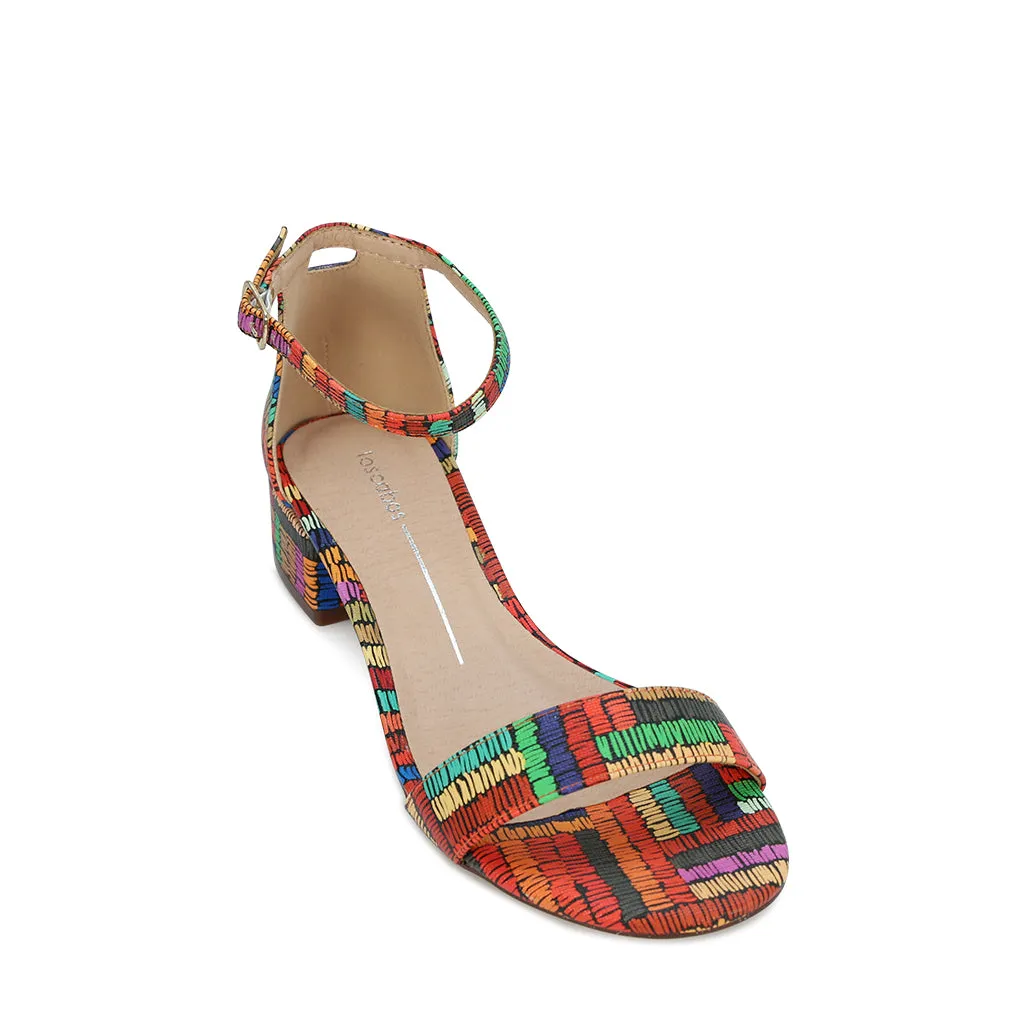 ZAYBE PRINTED HEEL SANDALS