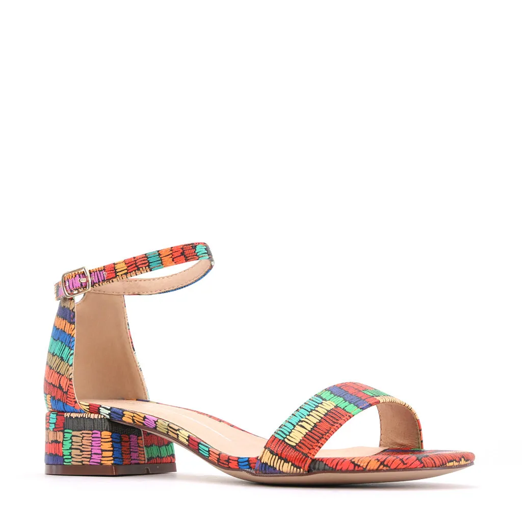 ZAYBE PRINTED HEEL SANDALS